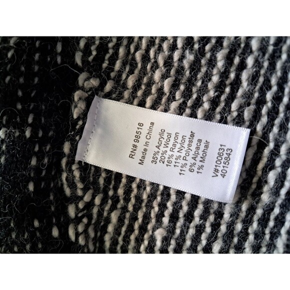 NWT Coldwater Creek Houndstooth Sweater Jacket Womens 1X Gray Alpaca Mohair Wool - Picture 11 of 13